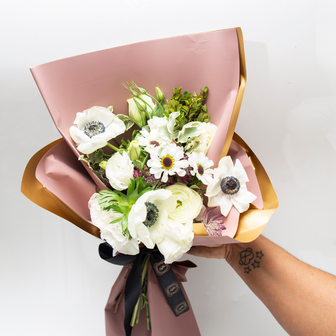 rosegold and gold papel wrap