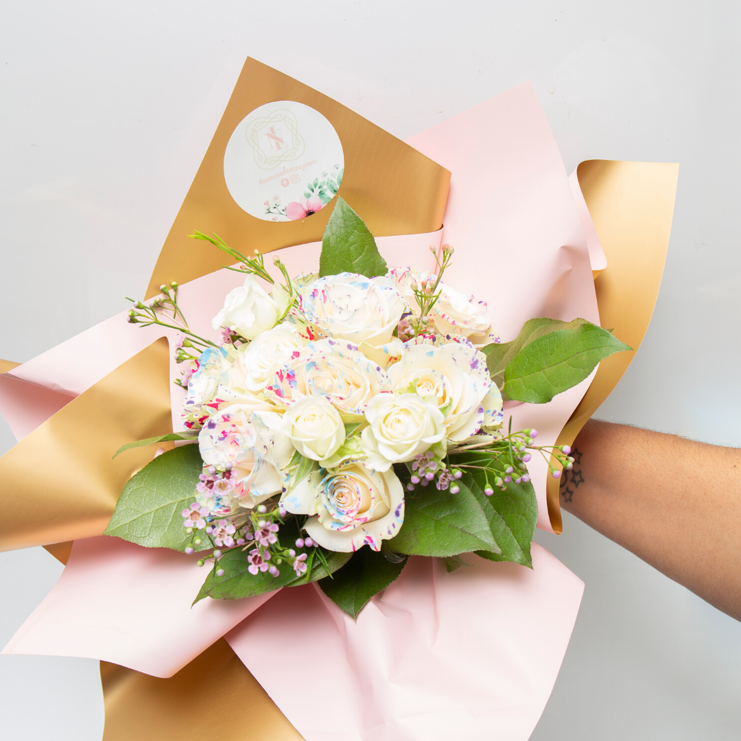 rosado y dorado papel wrap